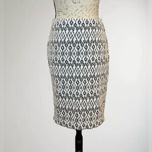 Philosophy Geometric Print Pencil Skirt